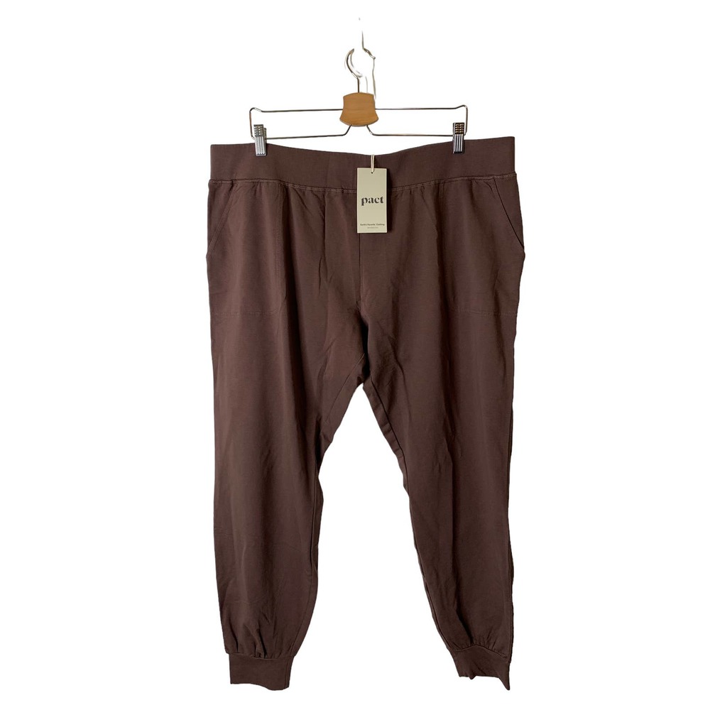 Pact Airplane Jogger Organic Cotton in Brown Cinnamon Plus Size XXL